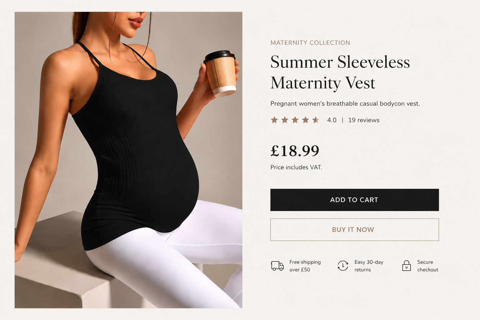 Summer Sleeveless Maternity Vest