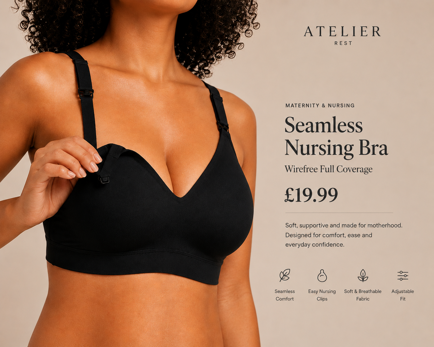 Maternity Nursing Bra – Wire free Seamless Padded, Finally — A Nursing Bra That Actually Feels Comfortable