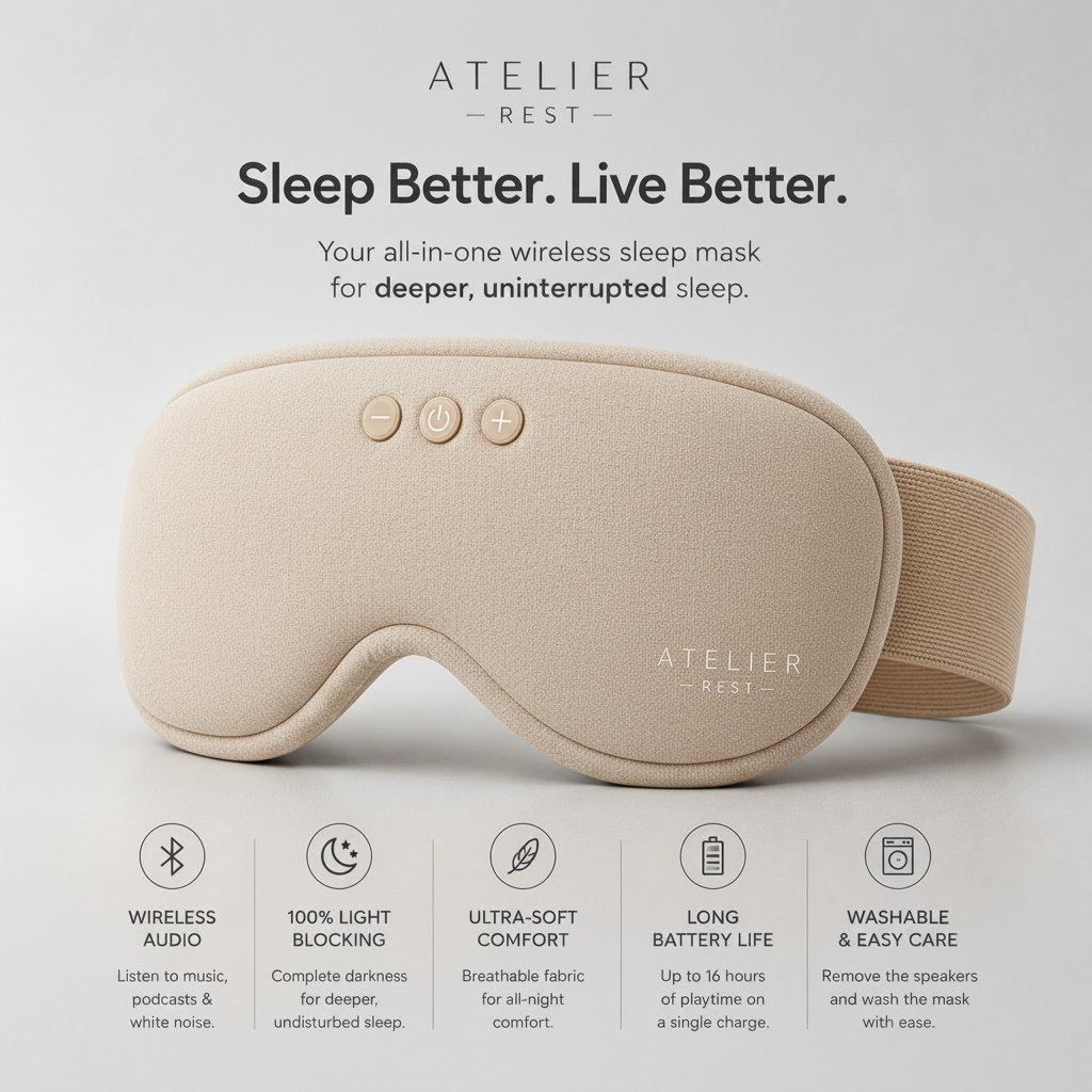 Atelier Rest™ Sleep Mask (With Wireless Audio)