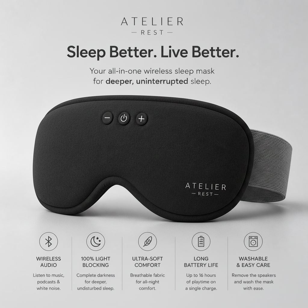 Atelier Rest™ Sleep Mask (With Wireless Audio)