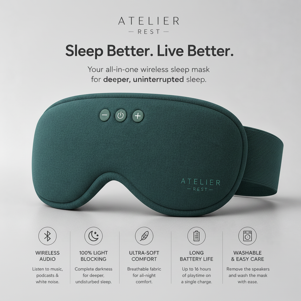 Atelier Rest™ Sleep Mask (With Wireless Audio)
