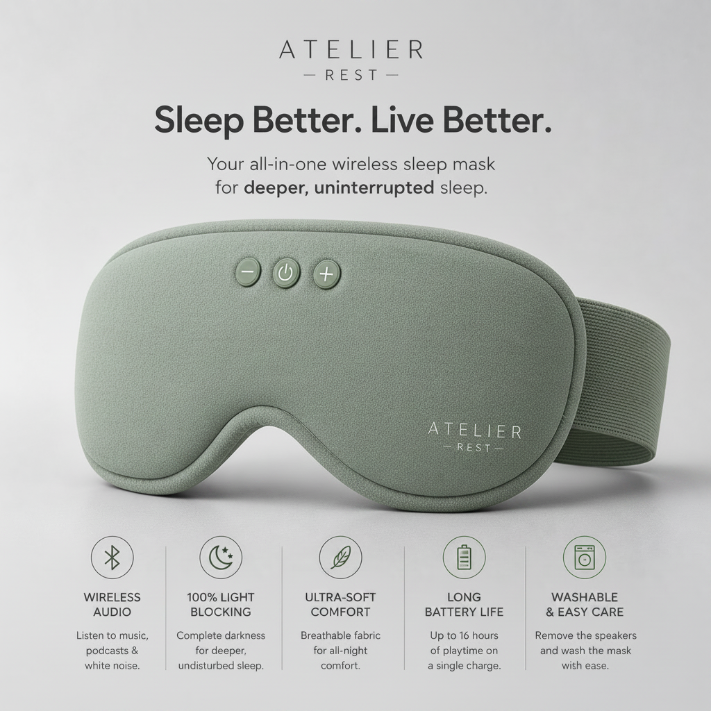 Atelier Rest™ Sleep Mask (With Wireless Audio)