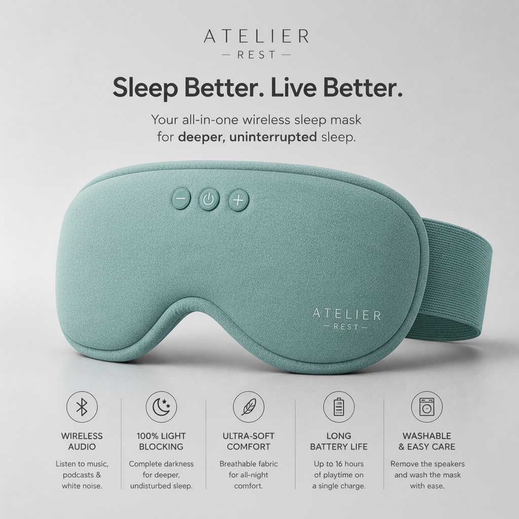 Atelier Rest™ Sleep Mask (With Wireless Audio)